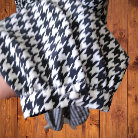 ModCloth Women's XL Long Sleeve Houndstooth Wrap Dress V-Neck Retro Classic NEW - Picture 7 of 8